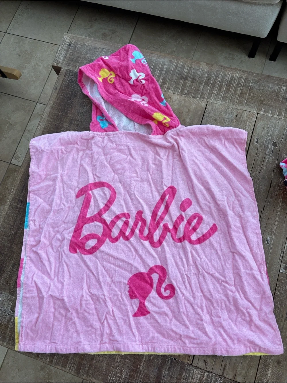 Barbie Swim Towel Hooded Cover-up NWT